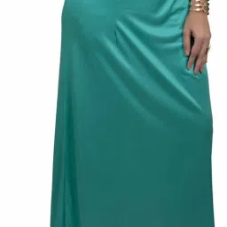 house of common FIROZIBLUELYCRAPETTICOAT Pure Satin, Pure Silk Petticoat-image-38