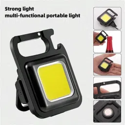 sacro LED COBB Light With Keychain Flashlight 4Light Mode & Folding Bracket BottleZ102 4 hrs Torch Emergency Light image 4