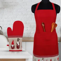 Red Cotton Kitchen Linen Set-21