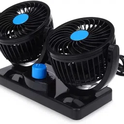 Mitchell 12V Portable Cooling Fan 360Adjustable Dual Head Cooling Air Car Interior Fan-image-25