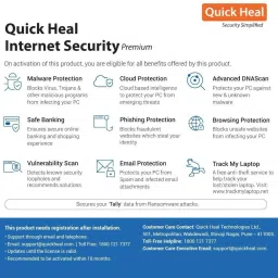 QUICK HEAL Internet Security 1 User 1 Year (Renewal) image 3