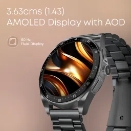 Fastrack Radiant FX1,36.3mm AMOLED Display,AOD,Working Crown,BT Calling,SOS Smartwatch image 3