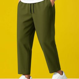 mastersahab Men Regular Fit Green Lycra Blend Trousers-picture-11