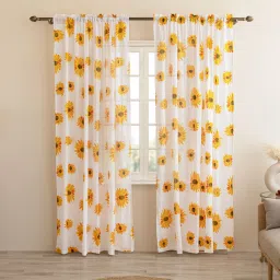 152 cm (5 ft) Cotton Transparent Window Curtain (Pack Of 2)-27