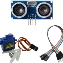 Ultrasonic Sensor Module With SG90 Servo Motor and 10 pc Male-Female Jumper Wire Electronic Components Electronic Hobby Kit-64