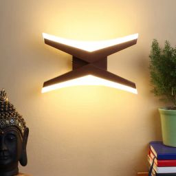 eliante by jainsons lights Beverly Wooden LED Wall Flush Mount Light (Brown)-picture-15