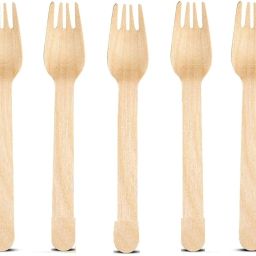 Disposable Forks Disposable Wooden Serving Fork Set-image-95