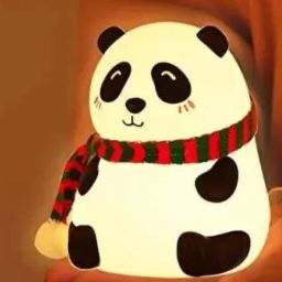 Cute Panda,USB Rechargeable, 7-Colors Changing Light, Room Decor Table Lamps Lamp Shade-10