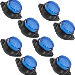 Blue 24V Round led side marker light for Trucks Trailer RV Universal vehicle Car Dash Indicator Lamp-image-5
