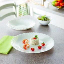 Opalware Snow White Dinner Plate (Pack of 6) Dinner Plate-image-64