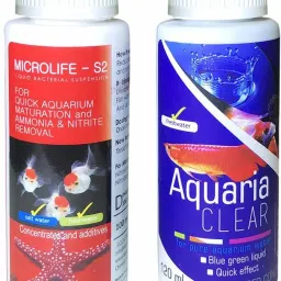 Petzlifeworld Aquatic Micro Life S2-100ML & Aquaria Clear-120ML Combo(Pack of 2) Aquarium Tool-image-43