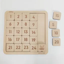 webby Counting Number Slide Game, Brain Teaser Wooden Puzzle image 2