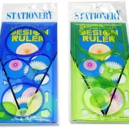 somok Pack of 2 Creative Gift Designer Spirograph Geometric Ruler Drafting Tools Ruler Ruler image 3