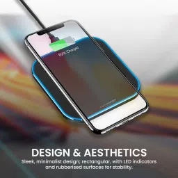 MARS Square Wireless Charging Pad for Smartphones – Fast Charging with Sleek Design Charging Pad image 4