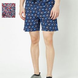 tt Pack of 2 Printed Men Grey, Dark Blue Bermuda Shorts-picture-4