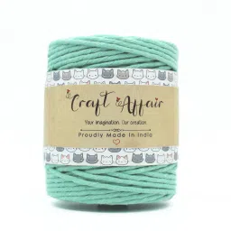 | Single Strand Cotton Macrame Cord (50 M, 3mm) | Craft, DIY - Mint Green-image-4