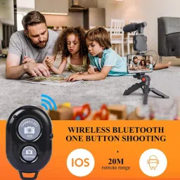 Clethics Mobile Vlogging Kit with Microphone Tripod Stand and LED Light Vlogging Mobile Tripod Kit, Monopod Kit image 3
