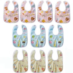 10pcs Baby Bib Baby Bandana Dribble Bib Newborn Toddler-Assorted Colour & Design-image-32
