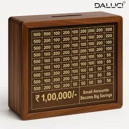 Wooden Money Saving Box with Counting Target Coin Bank for Savings Tracker Coin Bank-12