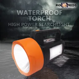 pick ur needs Long Range Light Rechargeable 125W Searchlight with Blinker + Side Light 8 hrs Torch Emergency Light image 2