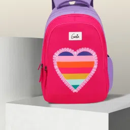 Large 36 L Laptop Backpack Heartbeat Backpack for Women , School Bags for Girls, (Pink) 27 litres-image-99