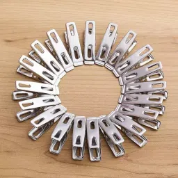 Basket Pegs Small Metal Cloth Clips, Heavy Duty Cloth Peg, 20 Pcs, Set of 1 Steel Cloth Clips-image-9