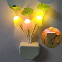 Color Changing LED Mushroom Flowers Night Light - Magic 3D LED Night Lamp with Plug Smart Sensor auto On/Off Home Decoration Lights for Bedroom Night Lamp-image-25