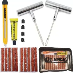 7 in 1 Universal T Tubeless Tire Puncher Kit Tyre Puncture Kit for car & bike Tubeless Tyre Puncture Repair Kit-image-3