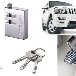 BC21 Stainless Steel Pedal Lock Rod or for Car Clutch Brake Throttle Adjustable Anti Theft Security Lock System for Scorpio Wheel Lock-39