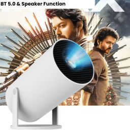 Clairbell Smart Projector for Home 4K Support Rotabable Design withApp Netflix,YouTubeL177 (4500 lm / 1 Speaker / Wireless / Remote Controller) Portable Projector-image-44