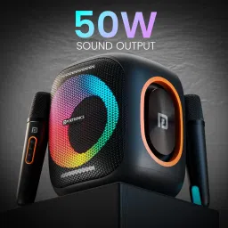Portronics Dash 10 50W Wireless Bluetooth party Speaker With Dual Wireless Karaoke Mic 50 W Bluetooth Party Speaker image 2