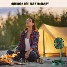 SPERO Pedestal USB Fan, 3 Speeds,Battery Operated Fan for Home Standing Fan Rechargeable Table Fan with Height 3 speed Adjustable Folding Telescopic USB Fan image 4