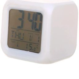 Digital White Clock-image-47