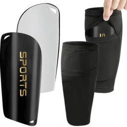 Shin Guards for Football with Anti Slip Sleeve Strong Cushioning for Kids Men Football Shin Guard-image-43