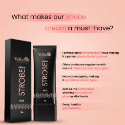 vellasio Strobe Cream for Face Radiance - Multipurpose Cream for Dewy Glazed Instant Glow Highlighter image 4
