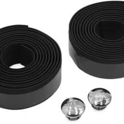 Road Bike Bicycle Cork Handlebar Bar Grip Wrap Tape + 2 Bar Plugs-Black Bicycle Handle Grip-32