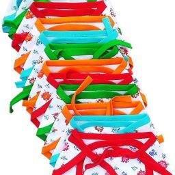 New Born Washable Reusable Hosiery Cotton Diapers, 0-6 Months (Multicolour) - Pack of 12-17