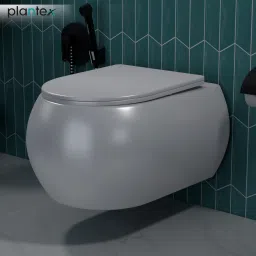 Ceramic Wall Hung Commode/Western Commode for Toilet/Commode with Soft Closing Seat - P Trap (NCWH-1039) Western Commode-2