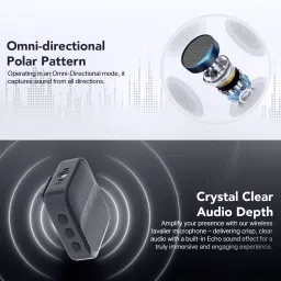 vook Wireless Mic with ANC+ENC AI Noise Cancellation for Video Recording Microphone image 3