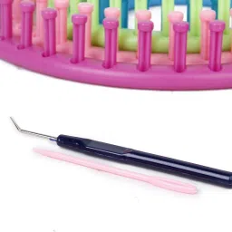 maxxlite Imported 1 Set 4 Sizes Round Circle Knitting Knit Loom Craft Kit (Multicolor) image 4