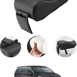 Universal Black Arm Pain Releif Armrest/Handrest With Phone Holder For Car-51 Car Armrest Cover-image-82