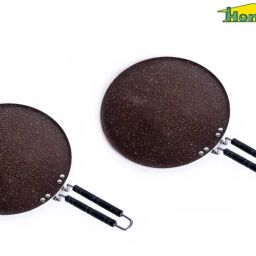 Aluminium Roti Tawa Pack Of 2 with Bakelite Wire Handle 4mm thickness), Blue Tawa 30 cm diameter-image-36