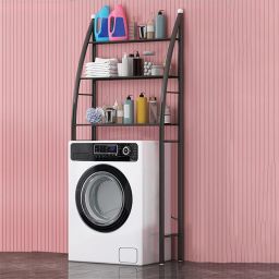 ® Washing Machine Storage Shelf Rack 3 Tiers, Bathroom Shelves Toilet Shelf Steel Wall Shelf-15