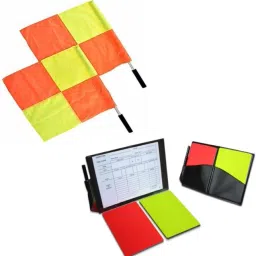 Lineman's Referee Flag for Football,Referee Cards RED, YELLOW Score book, Pencil Football Foul Card-image-59