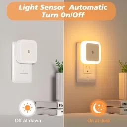 kuldevi sales Sensor Night Light with Motion Detection – LED Plug-in Auto On/Off Lamp Night Lamp image 3