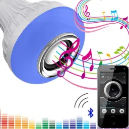 wahh Bluetooth Music Bulb Smart B22 12 Watt LED RGB Light Lamp Speaker Wireless Color Changing 24 Keys Remote Control SATG01 Smart Bulb-0