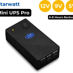STARWATT Mini UPS Pro 3 Output with 12V 3A Adapter, 6-8 Hrs Backup Power Backup for Router image 2