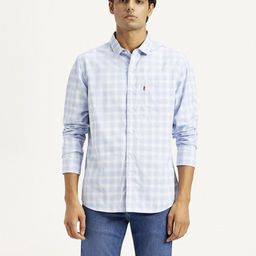 levi's Men Slim Fit Checkered Spread Collar Casual Shirt-picture-24