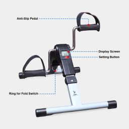 FITNESSSMB-138MiniCyclePedalExerciserwithFixing StrapAdjustableResistance Mini Pedal Exerciser Cycle-11