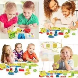 crazybuy Face Changing Puzzles Emotion Change Toy with 16 Face Cube and 72 Cards image 5